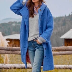 Sundance Vibrant Living Boucle Long Line Wool Coat - Womens Petite XS